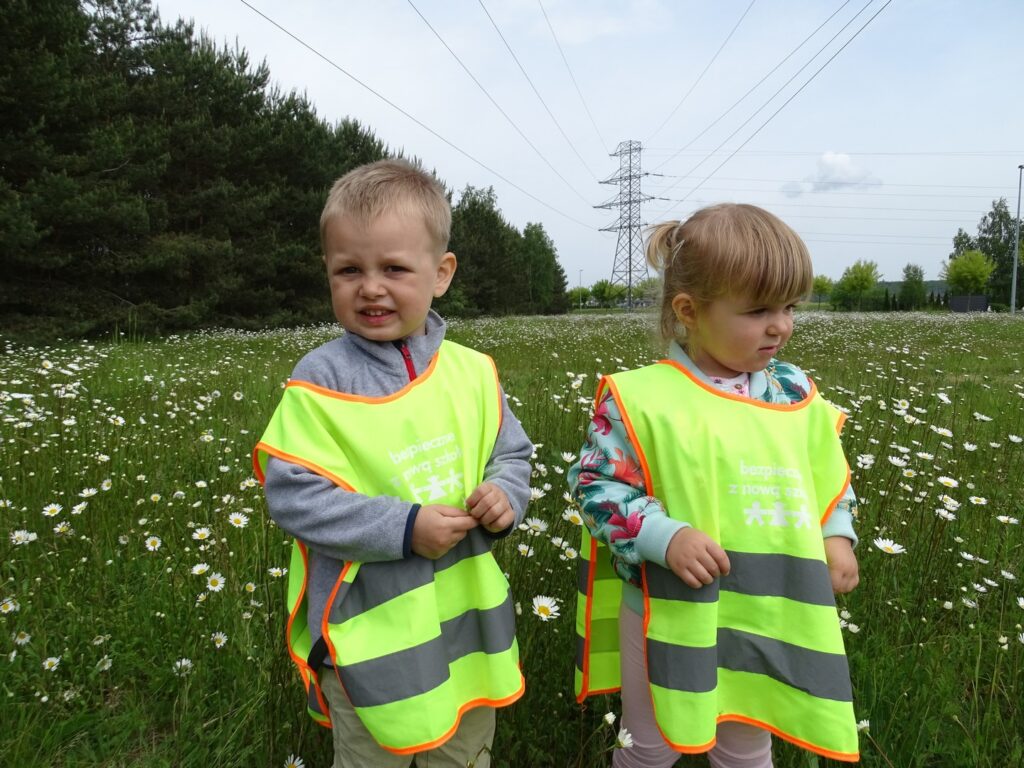 Dziewczynka z chłopczykiem na łące
