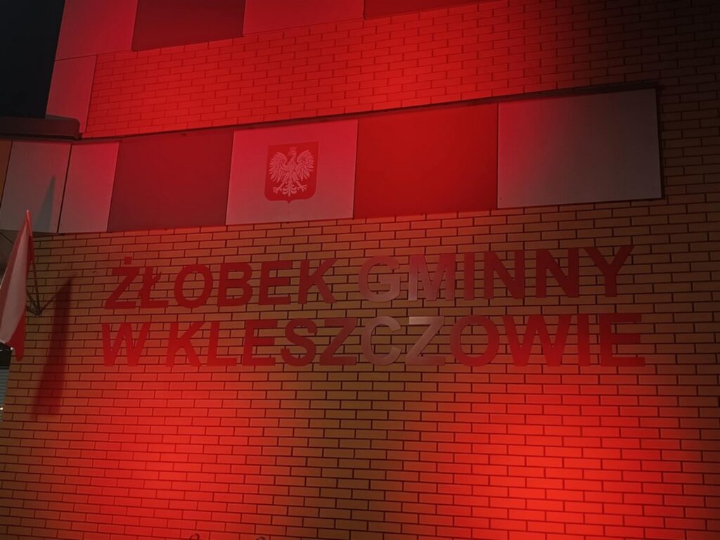 Żłobek podświetlony na czerwono