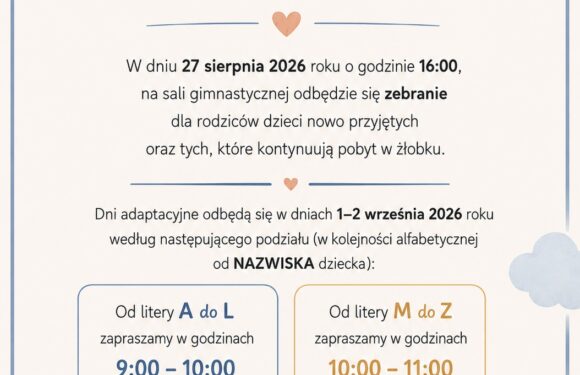 Plakat Zebranie z rodzicami!